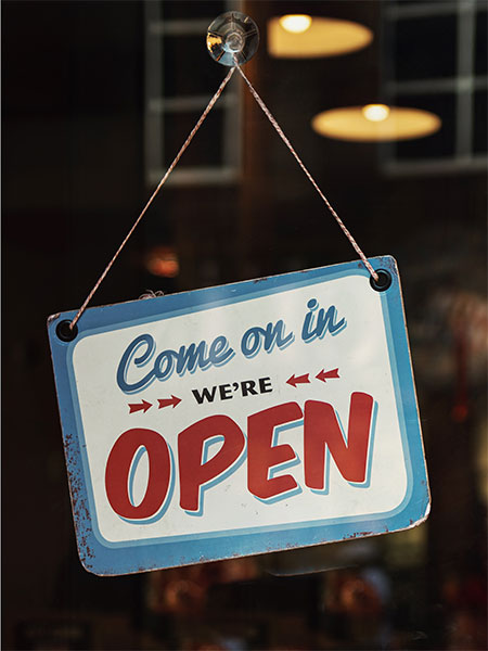 Come in, we're open.
